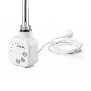 Vipera radiator thermostaat voor elektrische handdoekradiator 1200W analoog wit