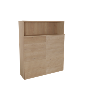 Balmani Forma zwevend badkamerkast horizontale ribbel naturel eiken 100 x 30 x 120 cm