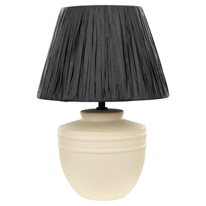 BELIANI Tafellamp keramiek beige/zwart TIGRE