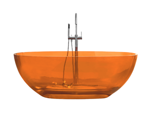 Best Design Transpa Orange vrijstaand bad 170x78x56cm