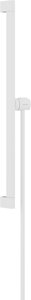 Hansgrohe Unica glijstang E Puro 65 cm met easy slide schuifstuk en Isiflex doucheslang 160 cm mat wit
