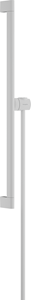 Hansgrohe Unica glijstang S Puro 65 cm met easy slide schuifstuk en Isiflex doucheslang 160 cm mat wit