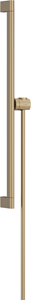 Hansgrohe Unica glijstang S Puro 65 cm met easy slide schuifstuk en Isiflex doucheslang 160 cm Brushed Bronze