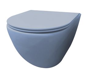 Best Design Morrano hangend toilet randloos lichtblauw mat
