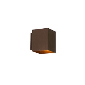 Qazqa - Moderne Wandleuchte dunkelbronze quadratisch - Sola - Bronze