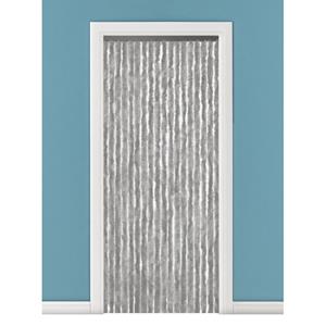 Vliegengordijn/deurgordijn kattenstaart grijs 90 x 220 cm -