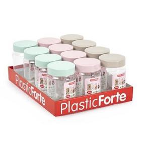PlasticForte Voorraadpot/bewaarpot - 375 ml - kunststof - beige - B7 x H12 cm -
