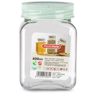 PlasticForte Voorraadpot/bewaarpot - 400 ml - kunststof - mint groen - B7 x H11 cm -