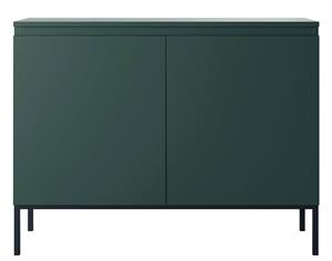 Bemmi Sideboard 2-türig 100 cm, Dunkelgrün mit Metallbeinen - dunkelgrün - Selsey
