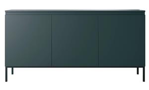 Selsey - bemmi Highboard 4-türig 100 cm, Dunkelgrün mit Metallbeinen - dunkelgrün
