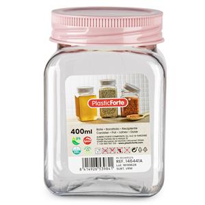 PlasticForte Voorraadpot/bewaarpot - 400 ml - kunststof - oud roze - B7 x H11 cm -