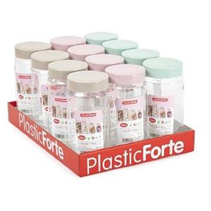PlasticForte Voorraadpot/bewaarpot - 550 ml - kunststof - oud roze - B7 x H16 cm -