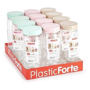 PlasticForte Voorraadpot/bewaarpot - 650 ml - kunststof - oud roze - B7 x H18 cm -