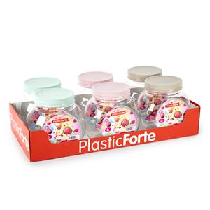 PlasticForte Snoeppot/voorraadpot - 2L - oud roze - kunststof - D12 x H17 cm -