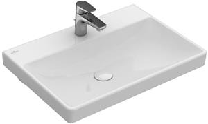 Villeroy & Boch Avento meubelwastafel 60x47 cm met 1 kraangat zonder overloop CeramicPlus, wit