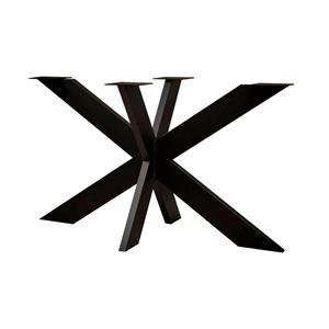 Furniture Legs Europe Zwarte stalen matrix tafelpoot hoogte 72 cm en breedte 140 cm (koker 10 x 3)