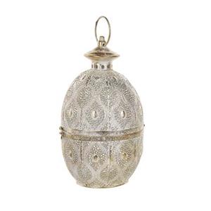 Beliani - Dekorative Lanterne 34 cm gold aus Metall mit dekorativen Verzierungen Amorgos - Gold
