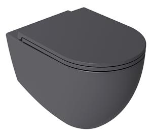 Sapho Infinity toiletpot randloos met softclose zitting antraciet mat