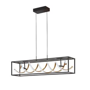 Fischer & Honsel Design hanglamp Gian zwart led 61046