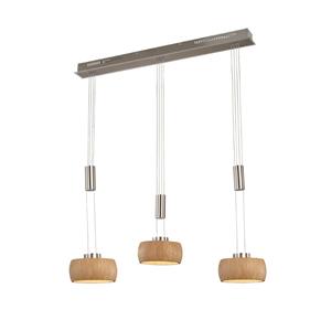 Fischer & Honsel 3-lichts hanglamp Shine-Wood led 61073