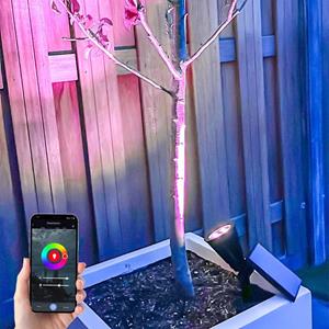 LedstripKoning Slimme solar spot highlight RGB met grondspies - bedienen via de smart life app