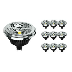 Budgetlight Voordeelpak 10x LED Spot GU10 AR111 12W 600lm 40D - 930 | Hoogste Kleurweergave - Dimbaar - Vervanger voor 50W
