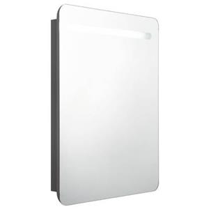 VidaXL Badkamerkast met spiegel en LED 60x11x80 cm grijs