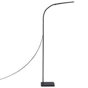 beliani Steh-/Tischlampe led Schwarz Metall und Kunststoff 174 cm Dimmbar Verstellbar mit Touch-Schalter Bogenform Langes USB-Kabel Bogenlampe Modern