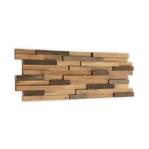 Praxis Wandtegel Teak 3d Small Mix - Hout - 20x60cm - Pakketinhoud 0,575m²