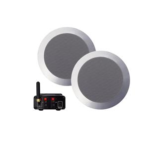 Aquasound Bluetooth Audio bluetooth audiosysteem - (50 watt / bt4.0 / auto-aux) - twist speakerset (mat chroom) - 230v/12v BMN50EASY-TC