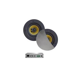Aquasound WiFi Audio wifi-audiosysteem - (airplay - dlna) - 30 watt - incl rumba speakers mat chroom (116 mm) - . 230v/12v - lan / wlan WMA30-RC