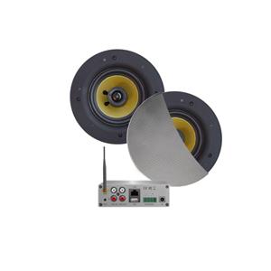 Aquasound WiFi Audio wifi-audiosysteem - (airplay - dlna) - 70 watt - incl zumba speakers mat chroom (230 mm) - . 230v/24v - lan / wlan WMA70-ZC