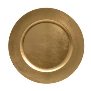 Decoris 1x stuks kaarsenborden/onderborden goud glimmend 33 cm -