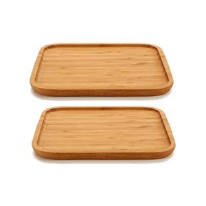 Arte r 2x stuks bamboe houten broodplanken/serveerplanken vierkant 25 cm -