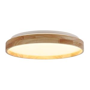 Mirren LED-Deckenleuchte Holz Ø49,5cm Smart - weiß, holz hell - Lindby