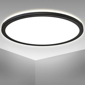 B.K.Licht Led-plafondlamp BK_DP1331 LED Panel Deckenlampe, mit Backlight, Neutralweißes Licht (1 stuk)