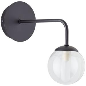 Brilliant - Lampe Gitse Wandleuchte schwarz/transparent Metall schwarz 1x QT14, G9, 20 w - schwarz