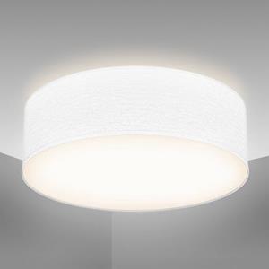 B.K.Licht Plafondlamp BK_SD1214 Deckenlampe, Ø30cm, Stoffschirm Weiß, E27-Fassung (1 stuk)