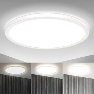 B.K.Licht Led-plafondlamp BK_DP1312 LED Panel, 22 Watt, Ø42cm, Dimmbar, Indirektes Licht (1 stuk)