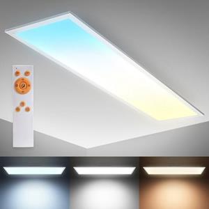 B.K.Licht Led-plafondlamp BK_DP1326 LED Panel Deckenlampe, 1 Meter, Dimmbar, CCT, 24W (1 stuk)