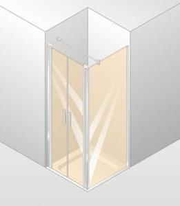 Huppe Design Elegance Pts Pendeldeur 90 X 190 Cm. Matzilver-helder Glas