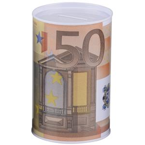 Merkloos 50 euro biljet spaarpotje 8 x 11 cm -