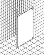 Kermi Walk-in Shower Wall Xs Inloopdouche 120x200 Cm.rechts Met Plafondsteun Matzilver-clean Glas