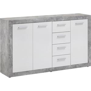 FD Furniture Dressoir Turbo 152 cm breed grijs beton met wit