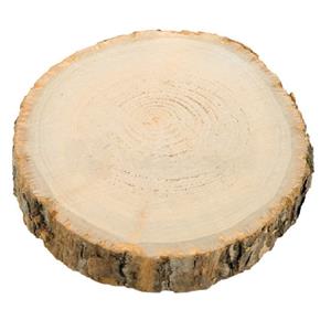 Chaks Kaarsenplateau boomschijf met schors - hout - D17 x H2 cm - rond -