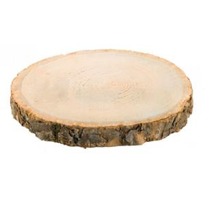 Chaks Kaarsenplateau boomschijf met schors - hout - D24 x H2 cm - rond -