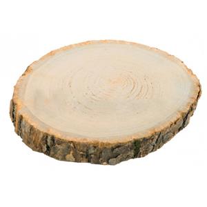Chaks Kaarsenplateau boomschijf met schors - hout - D30 x H2 cm - rond -