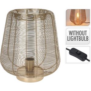 Home & Styling Tafellamp Metaaldraad 33cm Goud