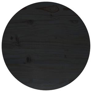 VidaXL TafelbladØ40x2,5 cm massief grenenhout zwart