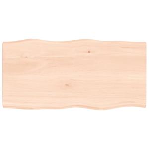 VidaXL Tafelblad natuurlijke rand 80x40x2 cm massief eikenhout